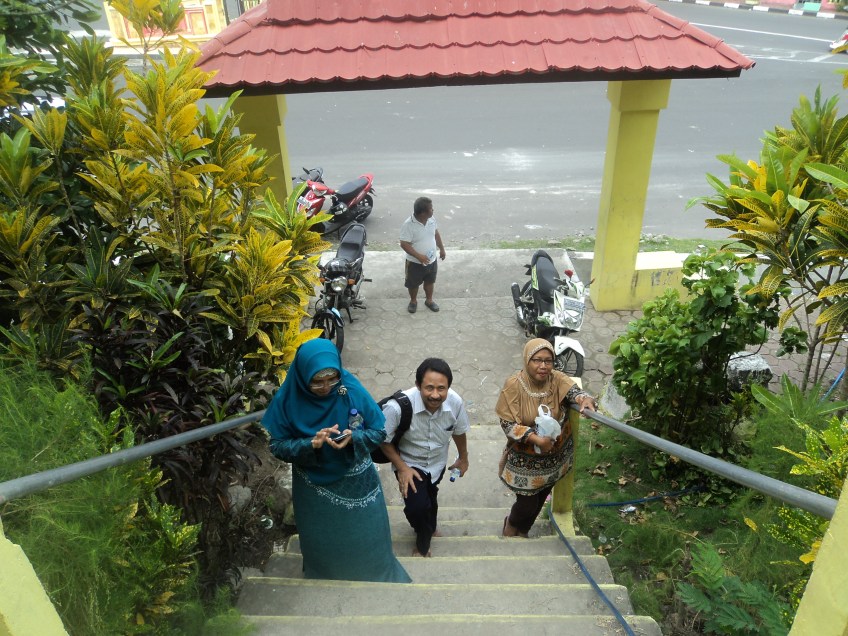 Climb the 125 stairs